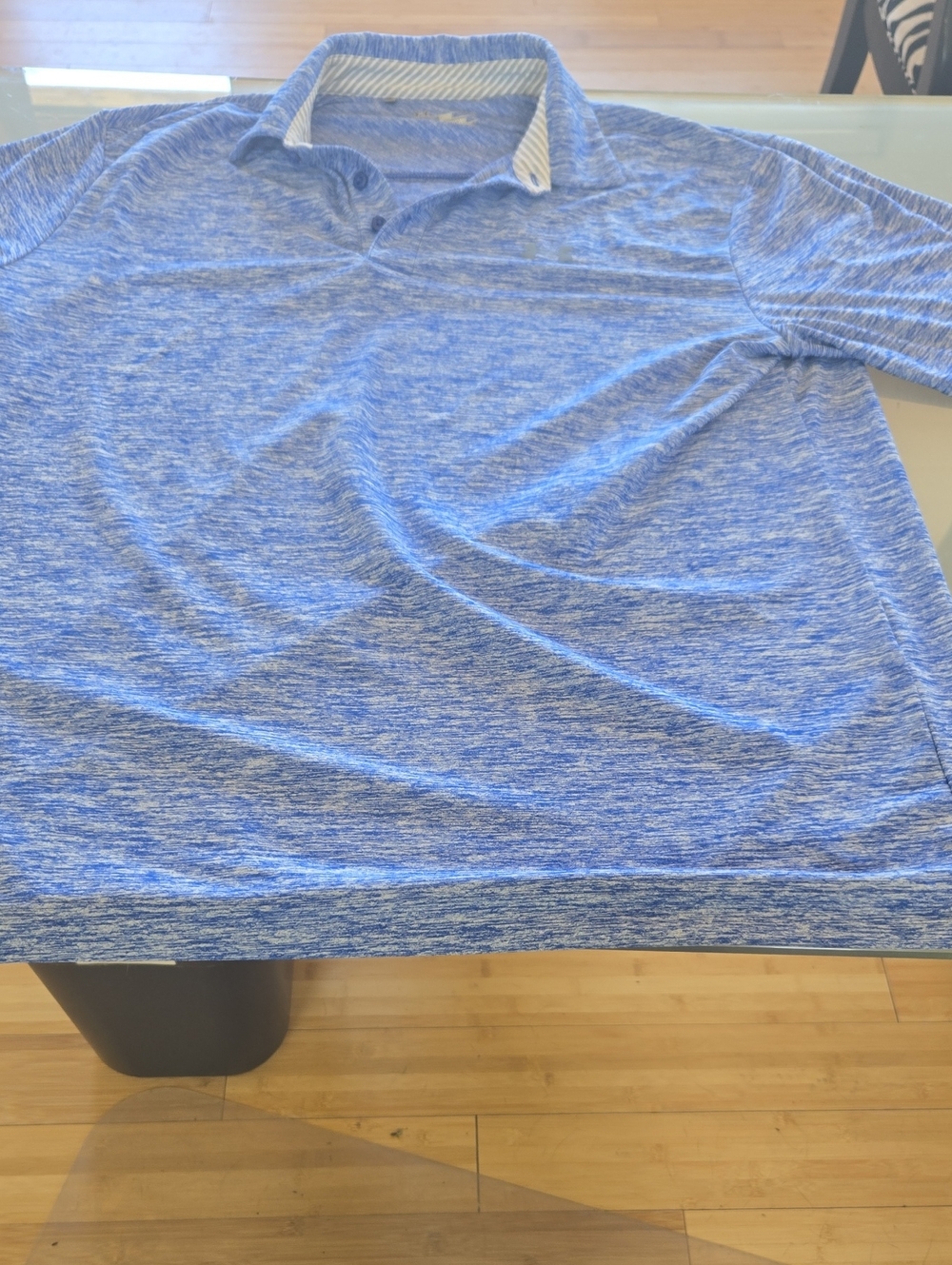 Under Armour Blue Heathered Polo